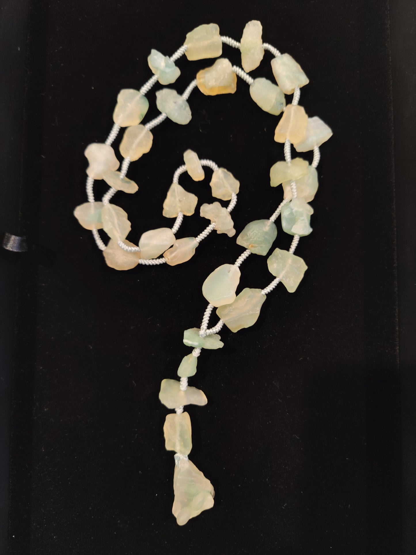 Gobi Desert Green Moss Agate Raw Stone Necklace and Pendant