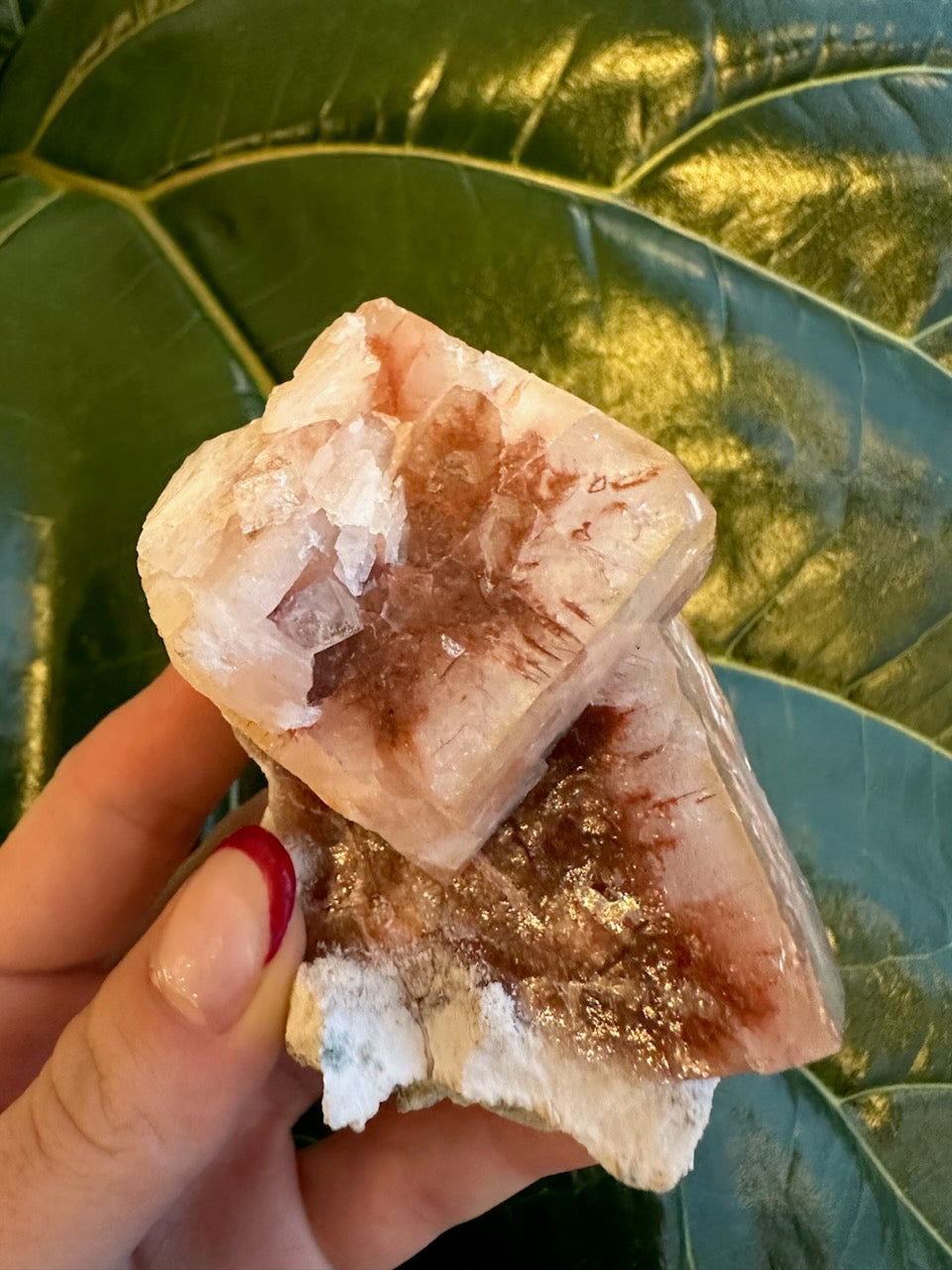 Red Apophyllite Cube (Md) from Pune, India