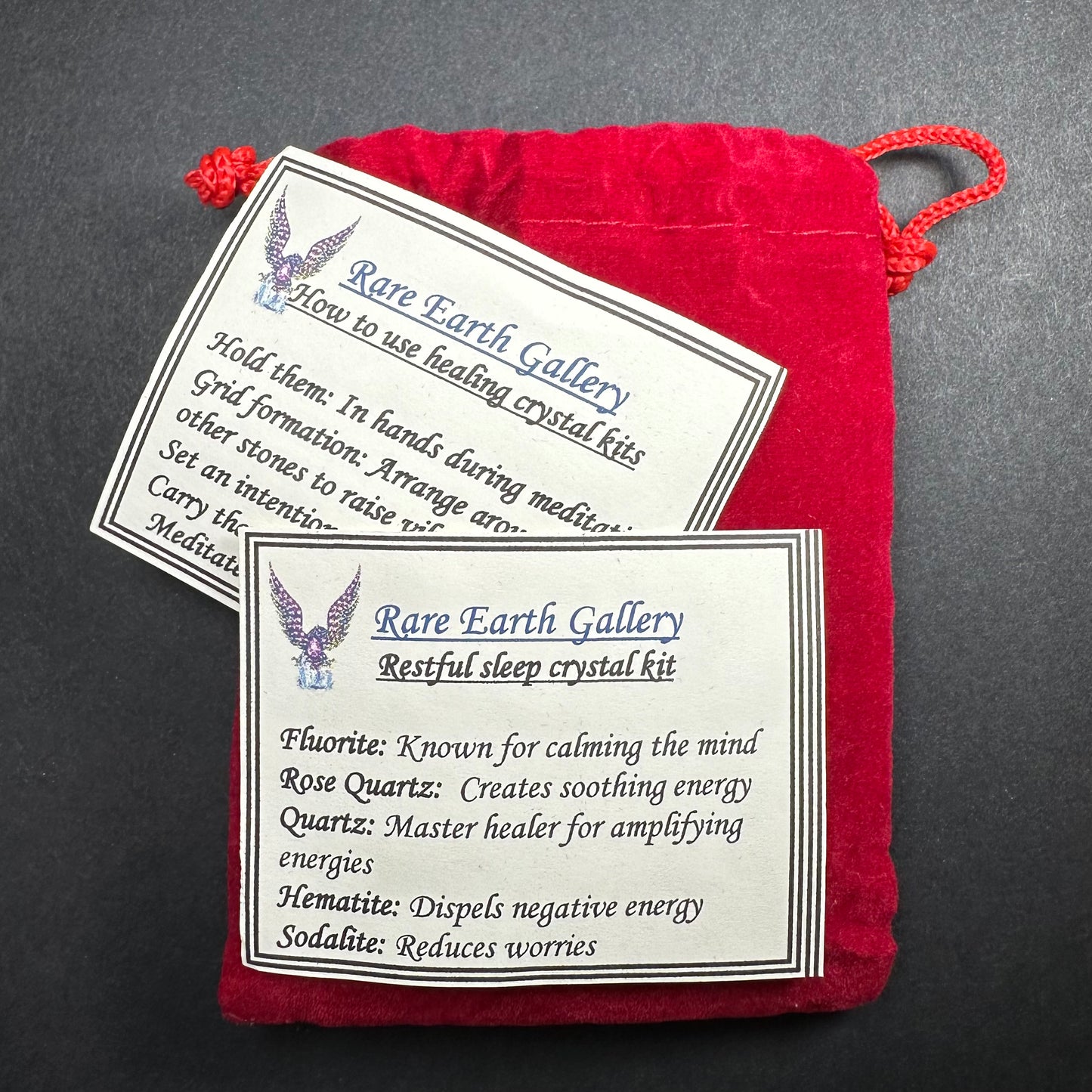 Crystal Healing Kit with Felt Pouch - Sleep