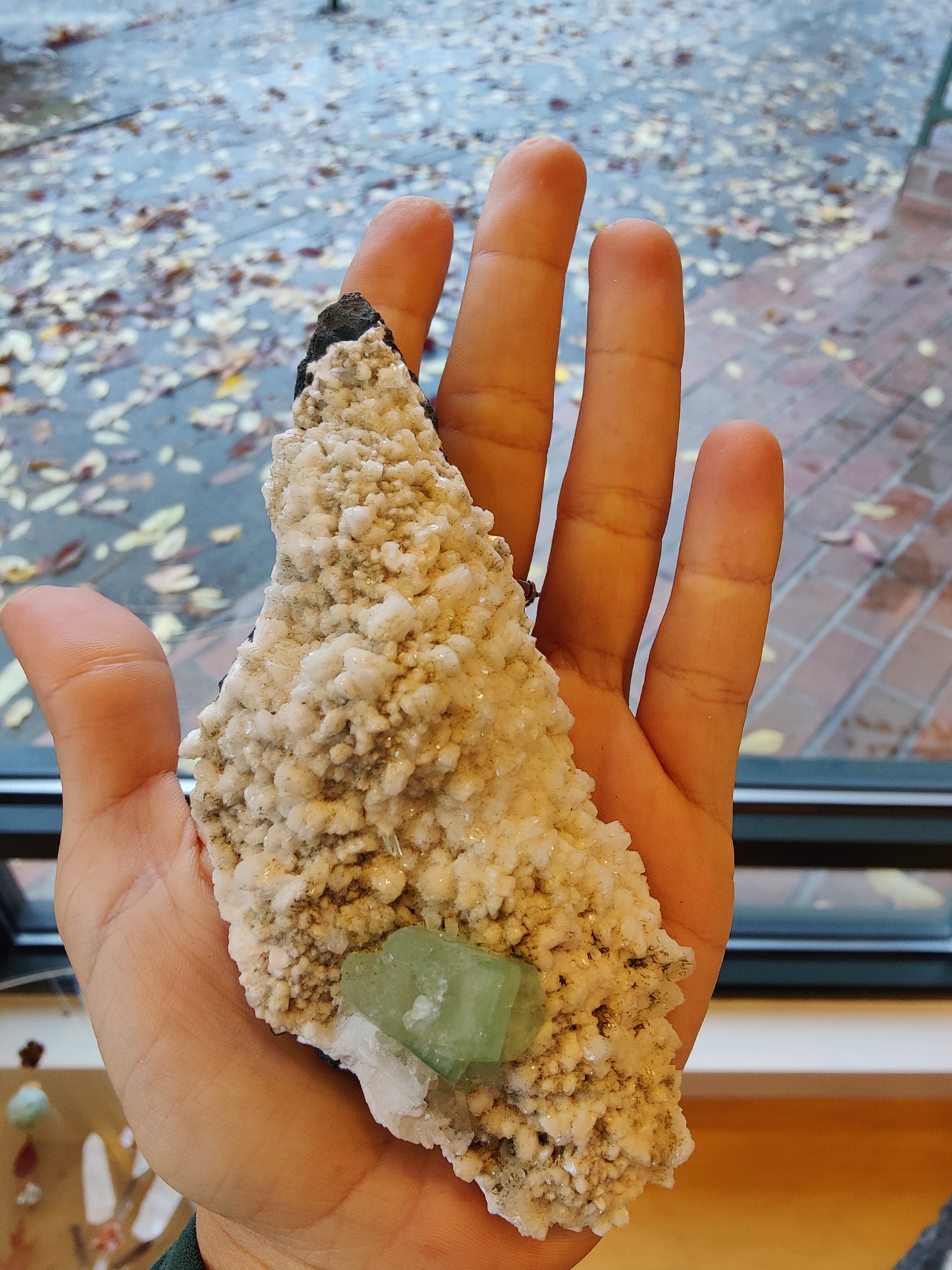 Green Apophyllite with Mordenite