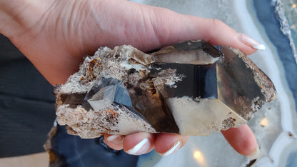 Lodalite Included Smoky Quartz Point from Brazil