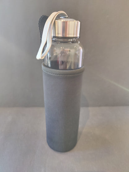 Crystal Infused Stainless Steel & Glass 16oz Water Bottle with Insulation Sleeve