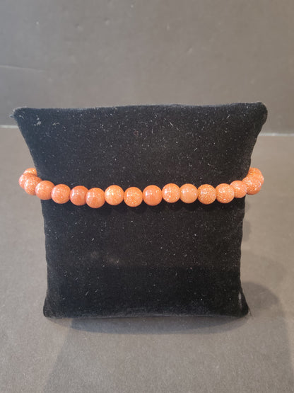 Beaded Stone Bracelet 6mm