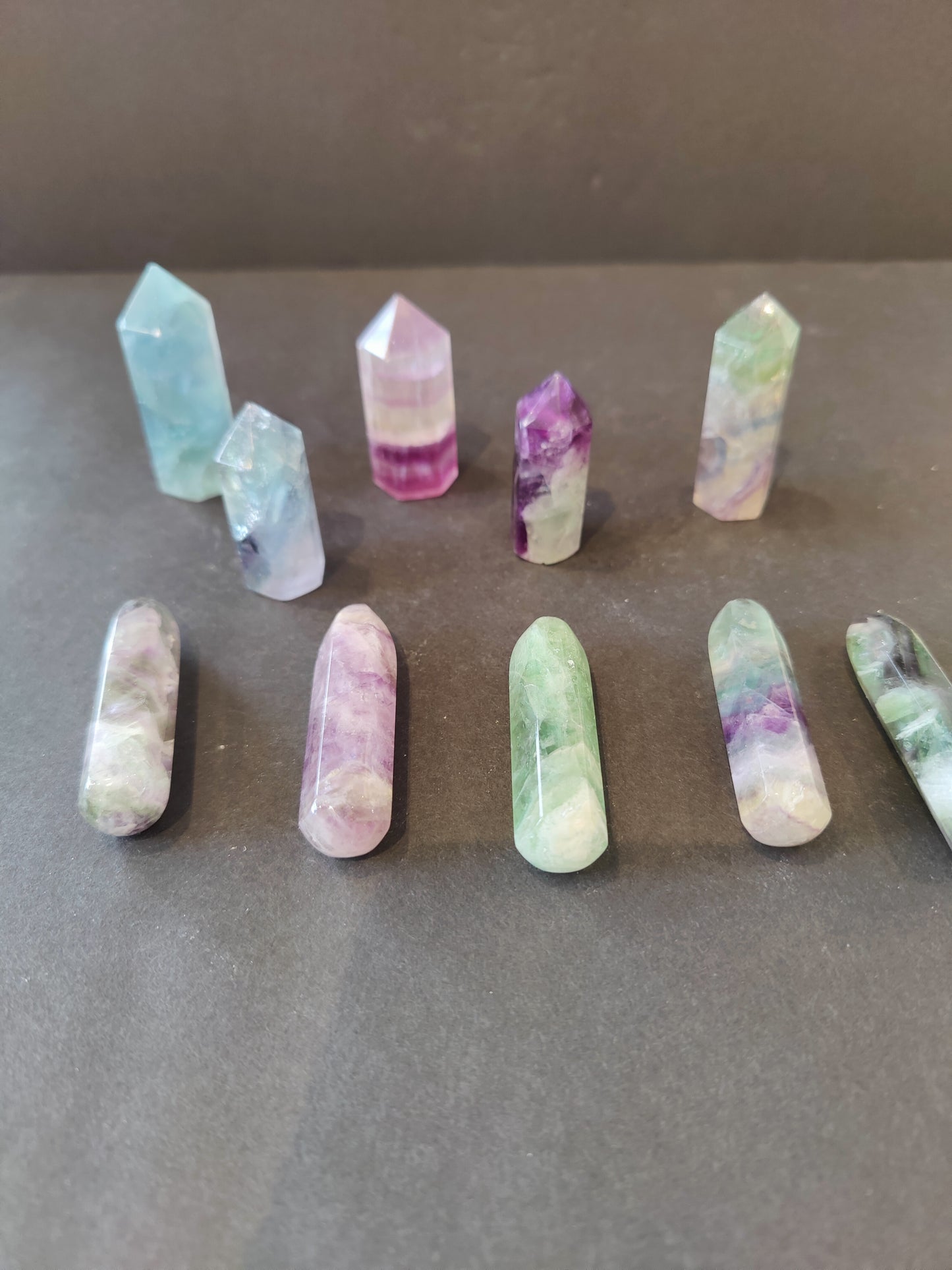 Multi Color Fluorite Point