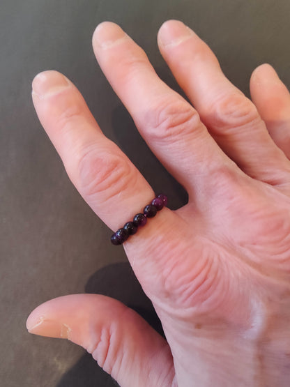 Beaded 4mm Stone Ring