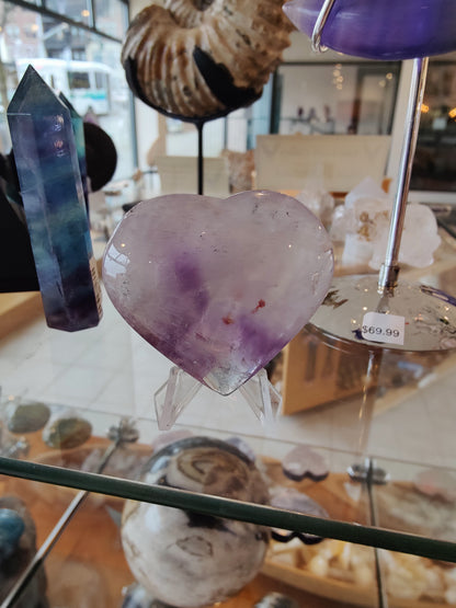 Amethyst Polished Heart Sculpture