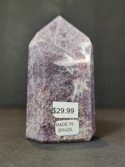 lepidolite Polished Obelisk Tower Sculpture