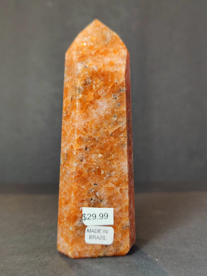 Sunstone Polished Obelisk Tower Sculpture