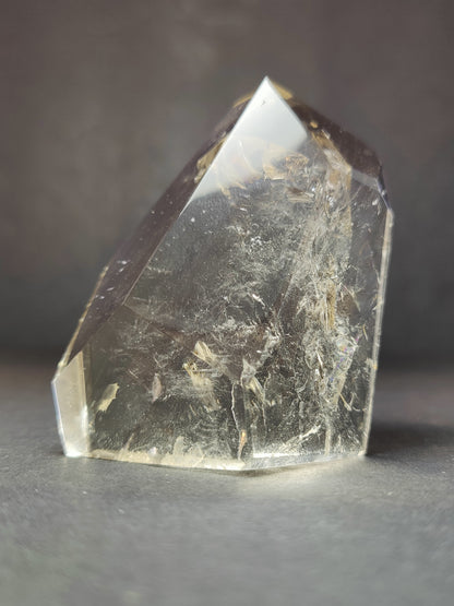 Smoky/Clear Quartz Polished Free Form Sculpture (Extra Quality)