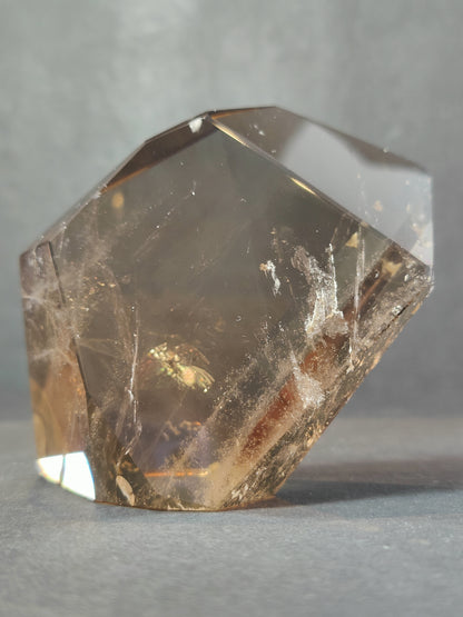 Smoky/Clear Quartz Polished Free Form Sculpture (Extra Quality)