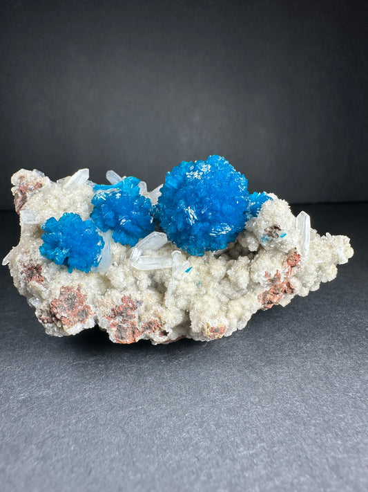 Cavansite with Stilbite on Matrix from Pune, Maharashtra, India