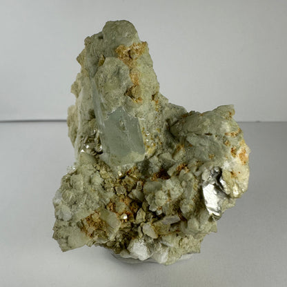 Aquamarine Crystal on Feldspar, Albite, and Mica Matrix from Nuristan Province, Afghanistan