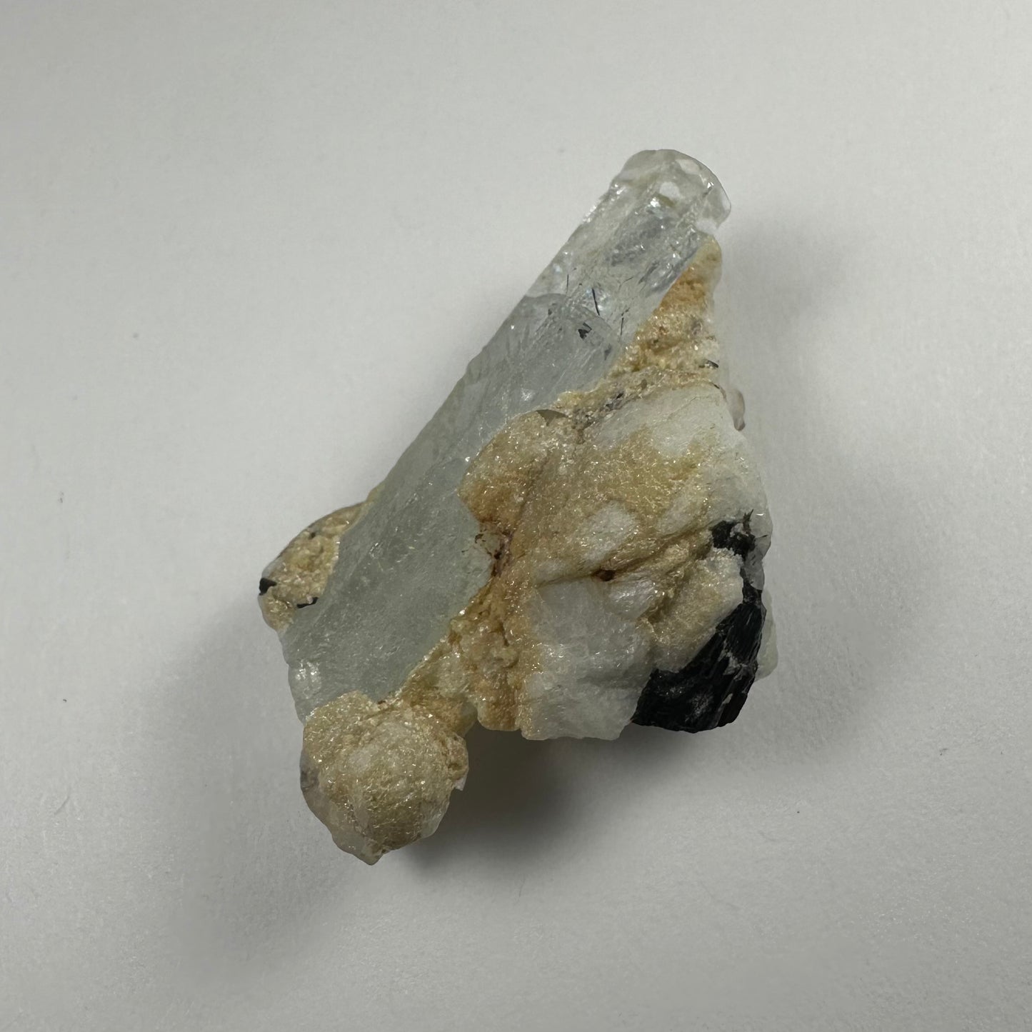 Aquamarine on Albite with Black Tourmaline Shigar Valley, Skardu, Pakistan