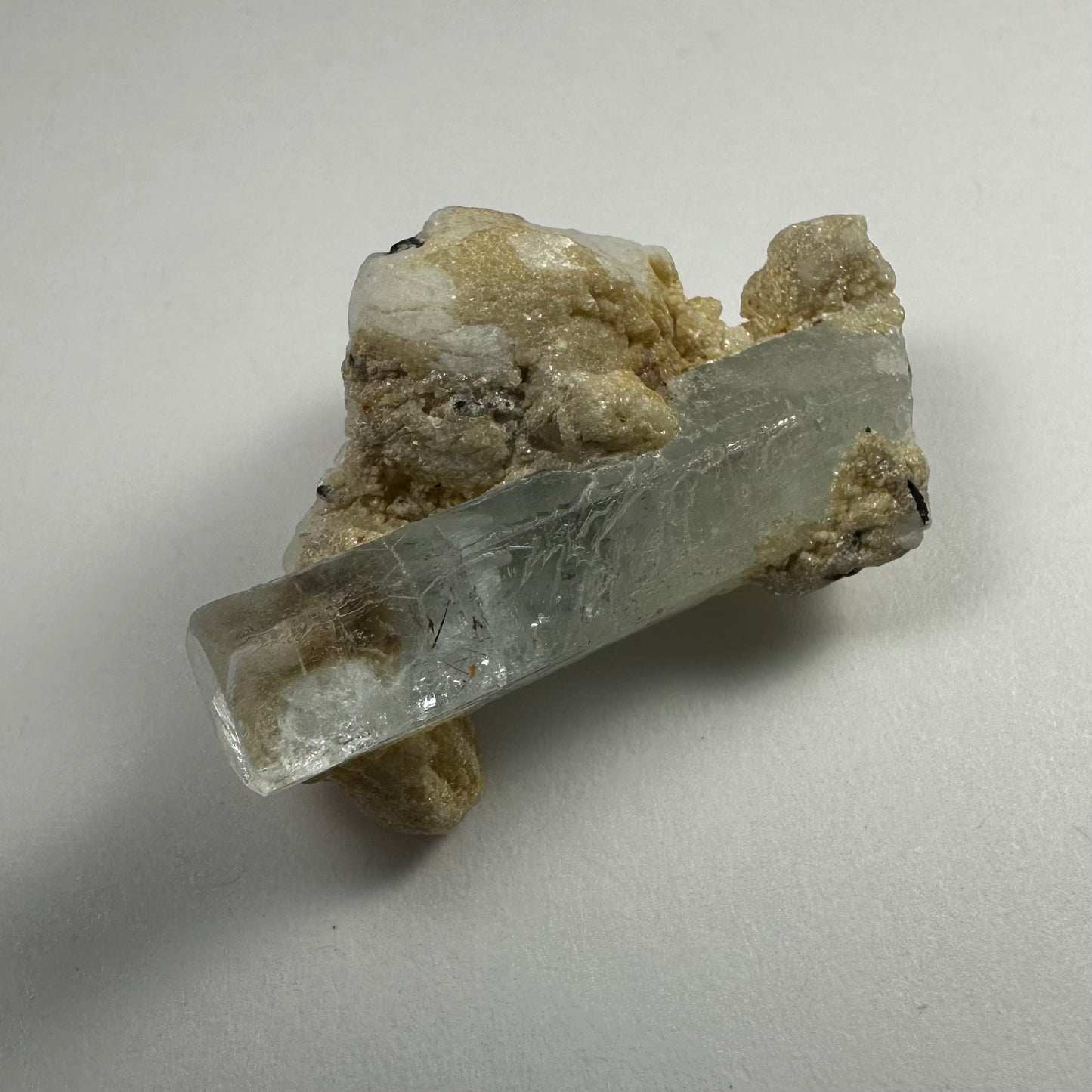 Aquamarine on Albite with Black Tourmaline Shigar Valley, Skardu, Pakistan