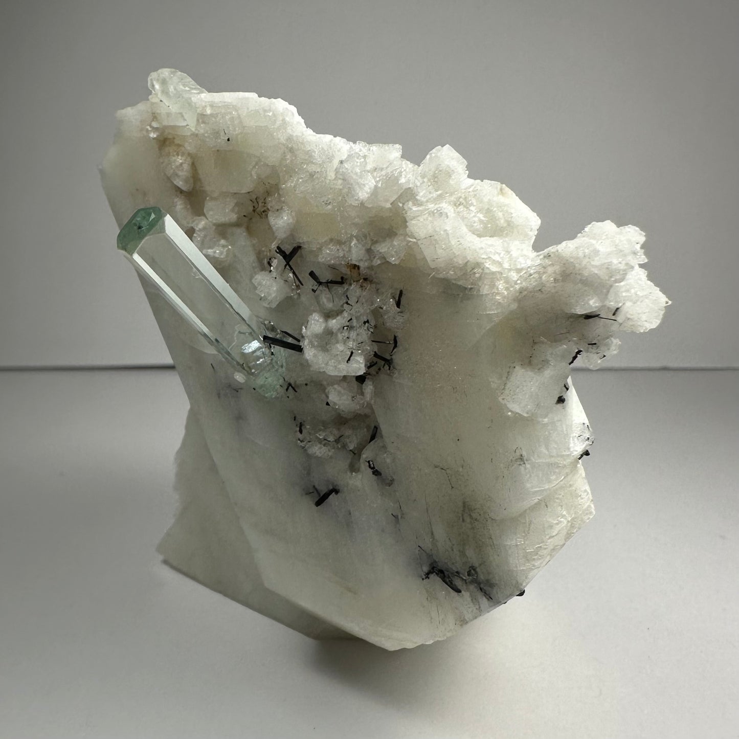 Aquamarine Beryl on Albite