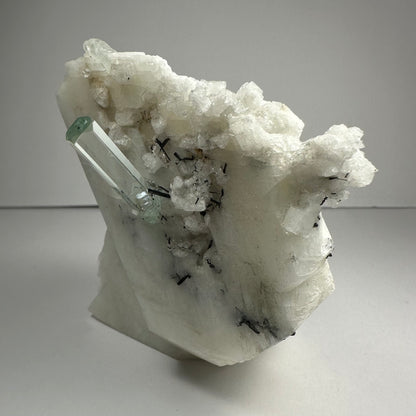 Aquamarine Beryl on Albite