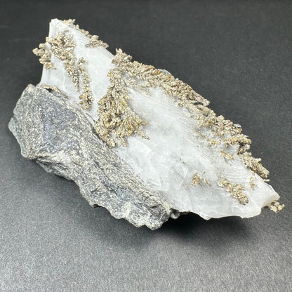 Native Dendritic Silver on Calcite from Morocco