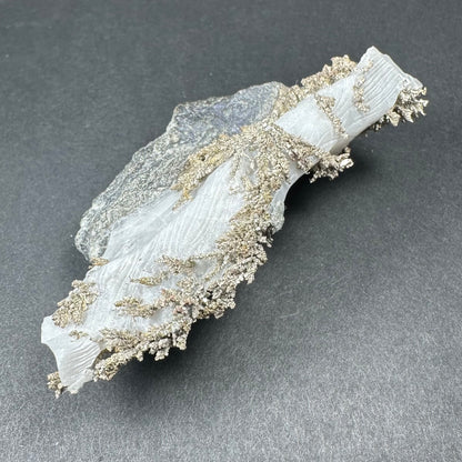Native Dendritic Silver on Calcite from Morocco