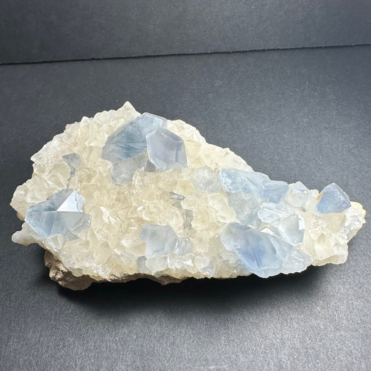 Celestite Crystals with Scalenohedral Calcite