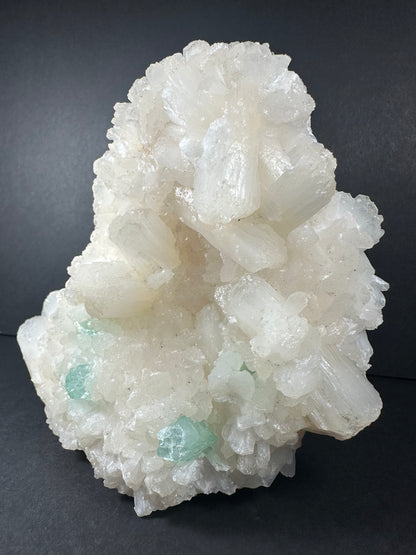 Stilbite with Green Apophyllite and Mordenite on matrix