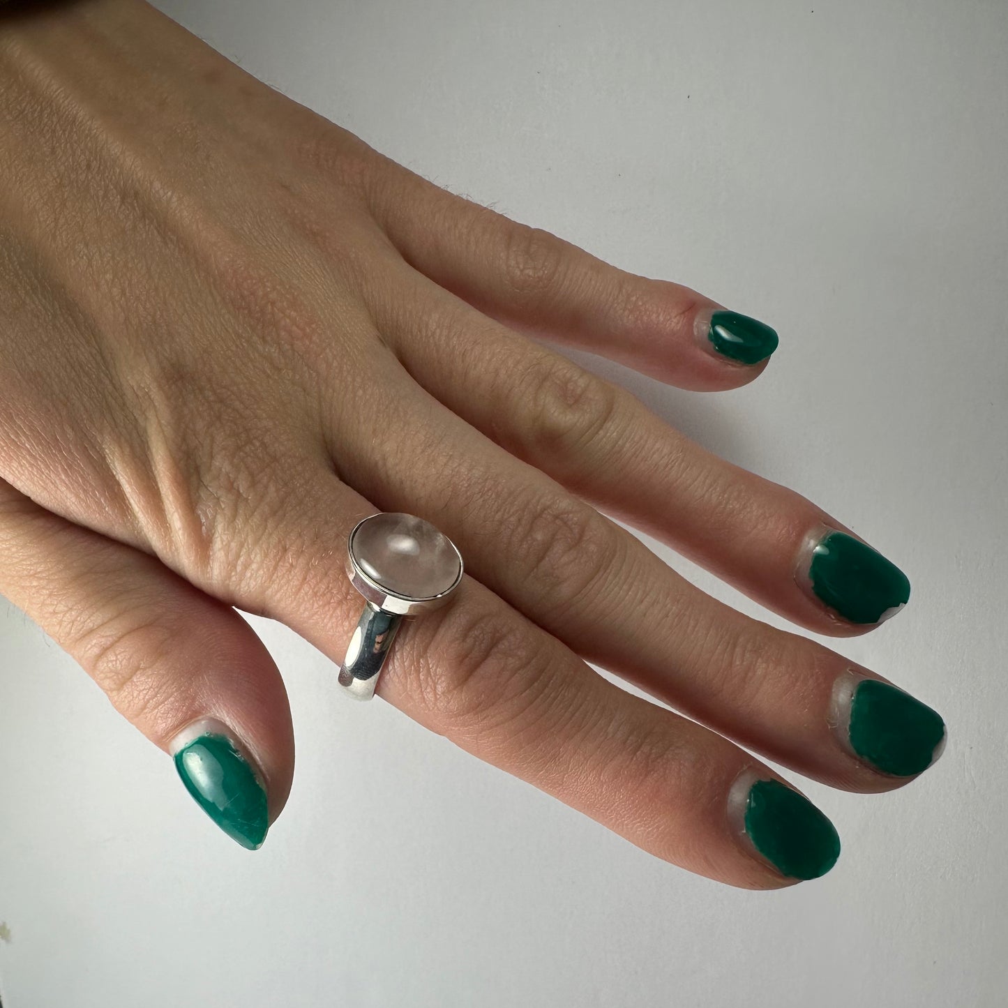 Rose Quartz Ring - Size 8.5