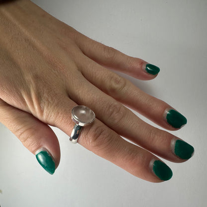 Rose Quartz Ring - Size 8.5