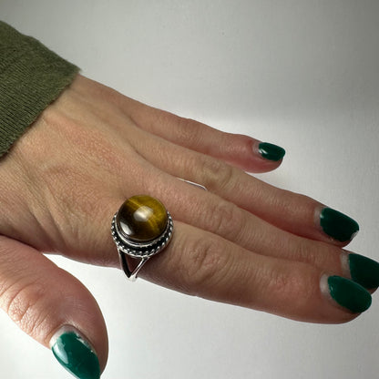 Tiger's Eye Ring - Size 8