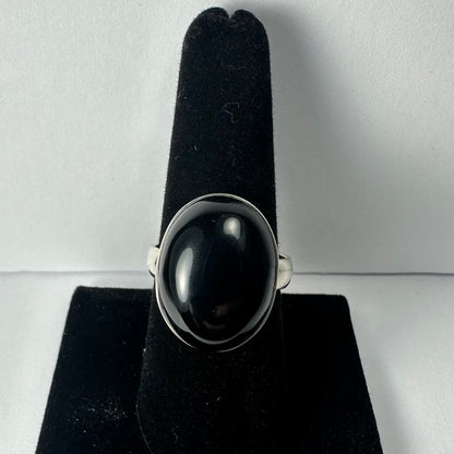 Black Onyx Ring - Size 7.5