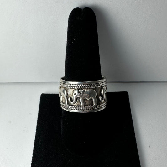 Sterling Silver Elephant Ring