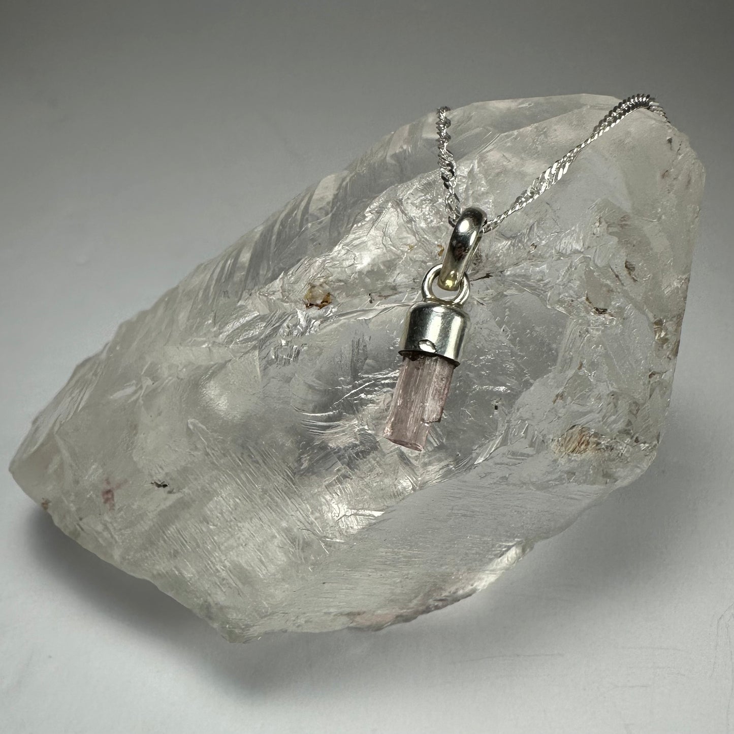 Natural Tourmaline Pencil Pendant