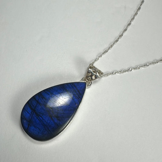 Labradorite Teardrop Pendant