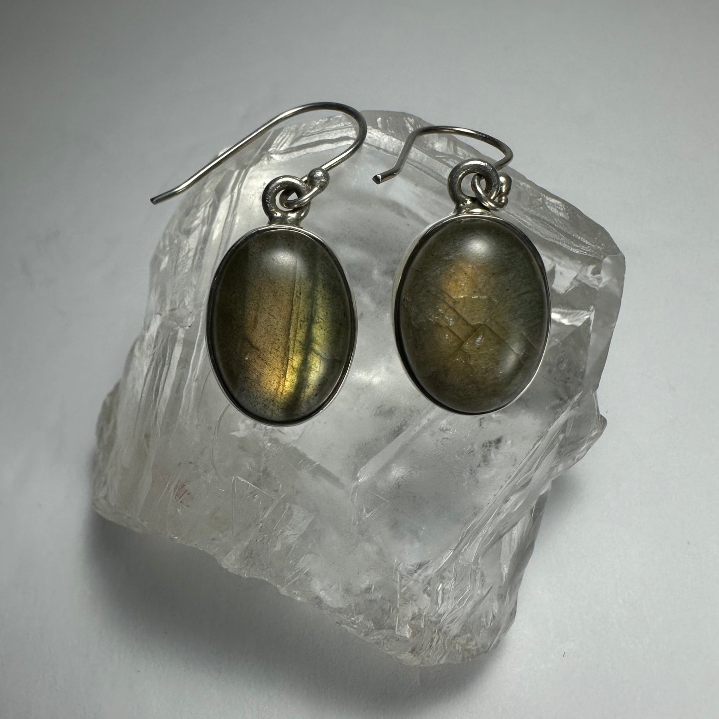 Oval Labradorite Earrings