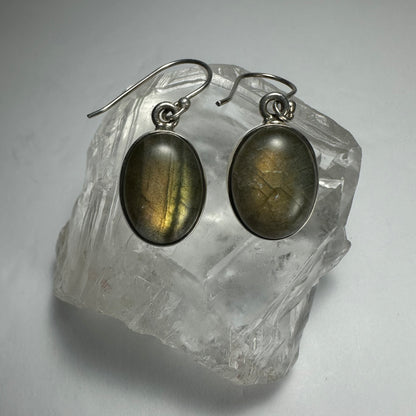 Oval Labradorite Earrings