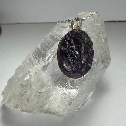 Natural Rough Amethyst Pendant