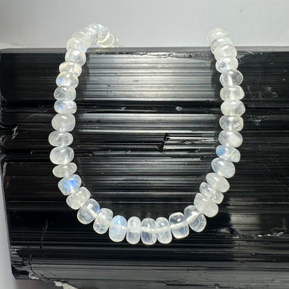 Moonstone Rondele Bead Necklace