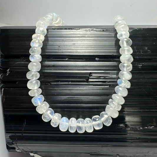 Moonstone Rondele Bead Necklace