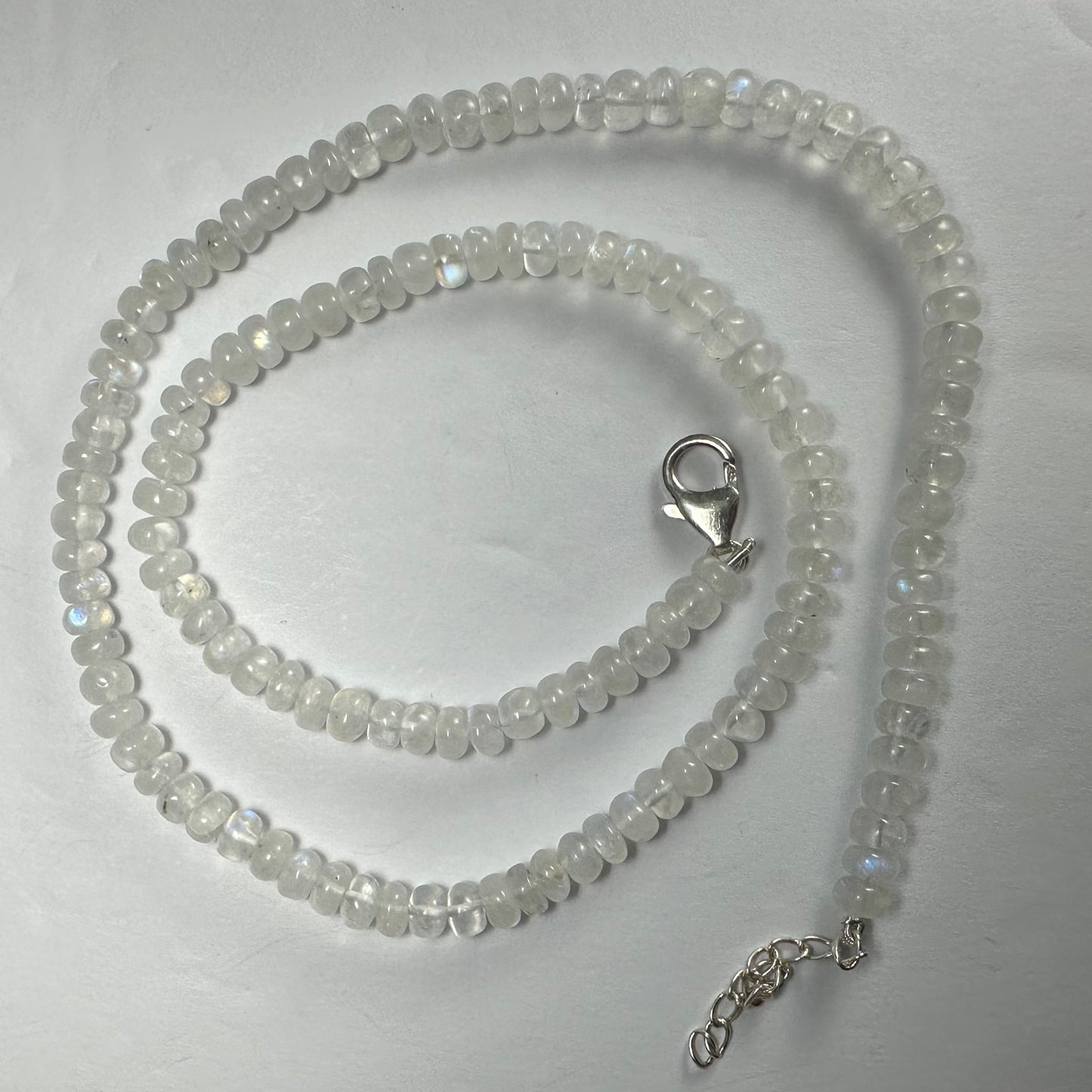 Moonstone Rondele Bead Necklace