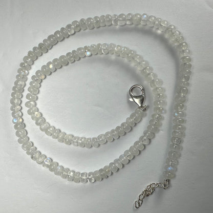 Moonstone Rondele Bead Necklace