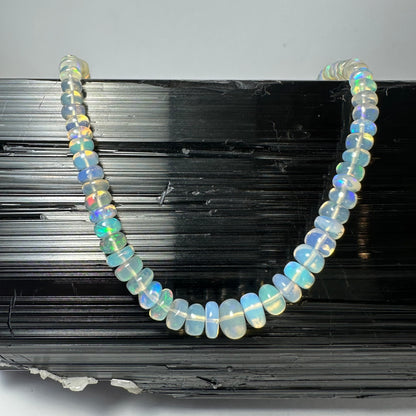 Welo Opal Graduated Bead Necklace Ethiopia