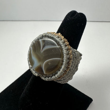 Handmade Woven Ring with Stone