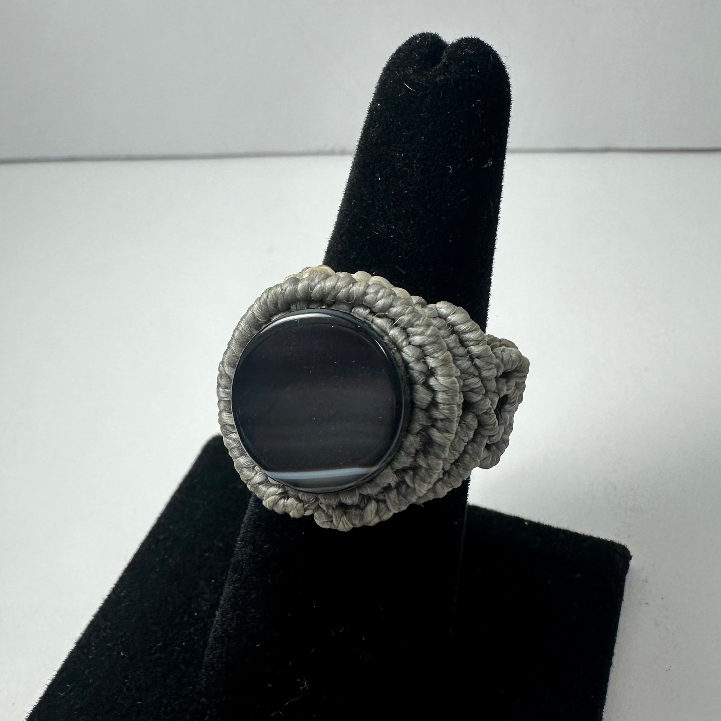 Handmade Woven Ring with Stone