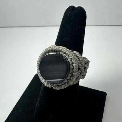 Handmade Woven Ring with Stone