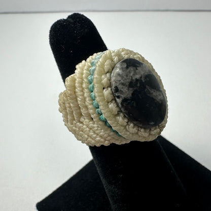Handmade Woven Ring with Stone