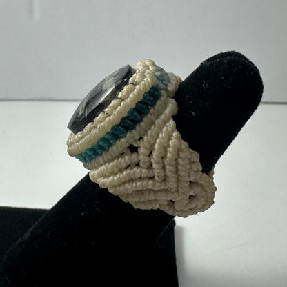 Handmade Woven Ring with Stone