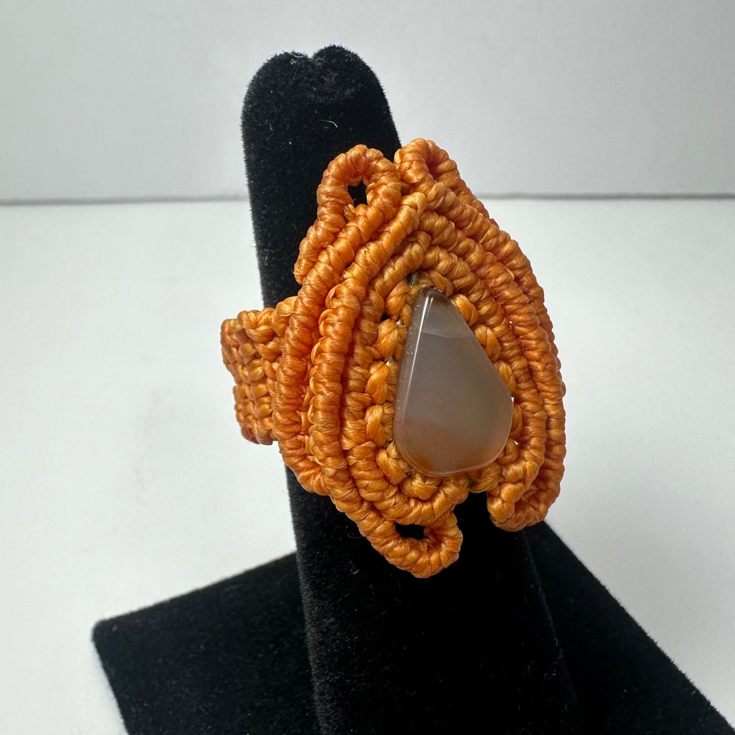 Handmade Woven Ring with Stone
