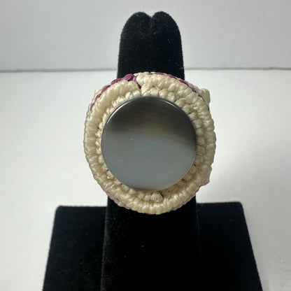 Handmade Woven Ring with Stone