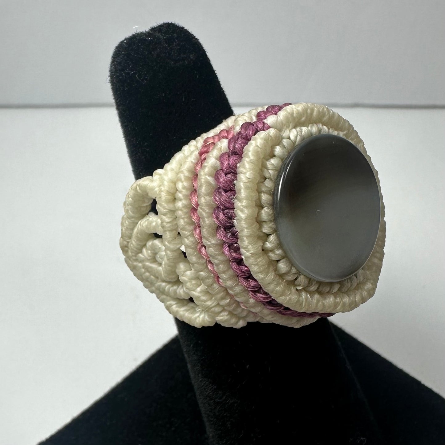 Handmade Woven Ring with Stone