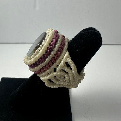 Handmade Woven Ring with Stone