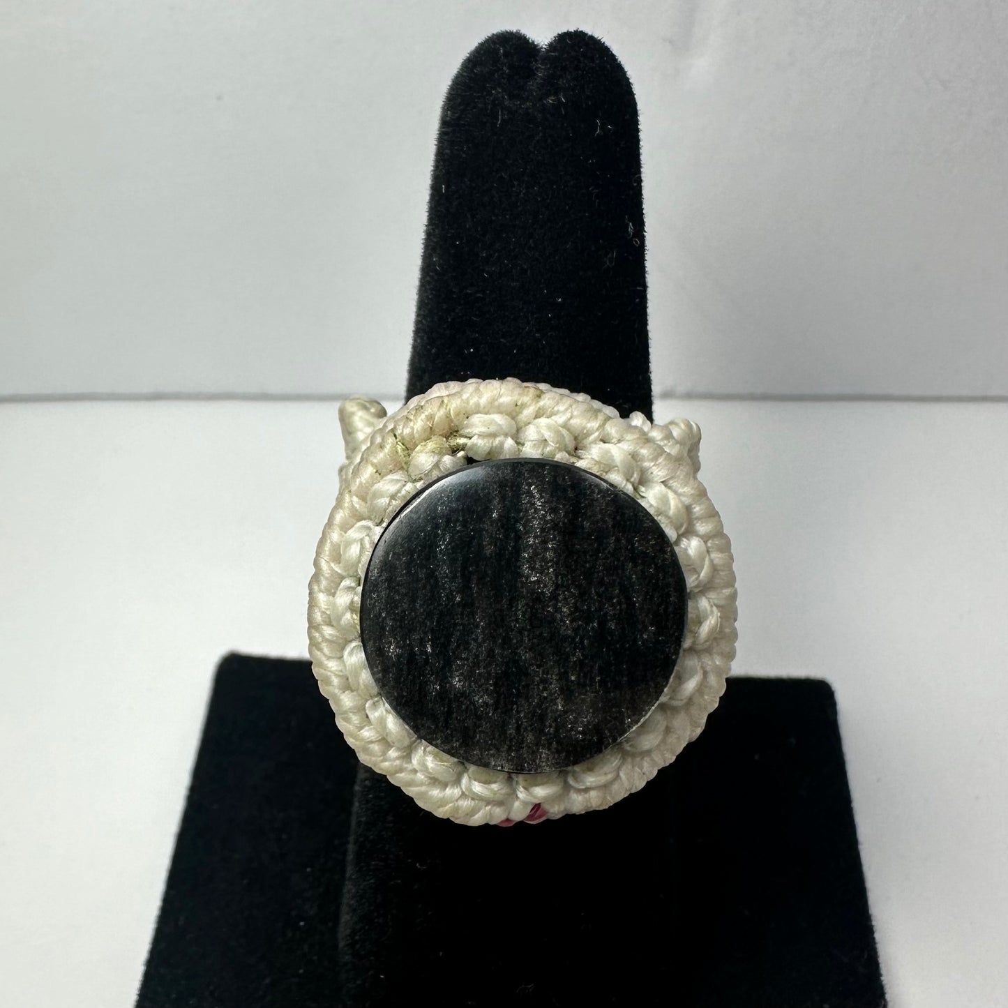 Handmade Woven Ring with Stone
