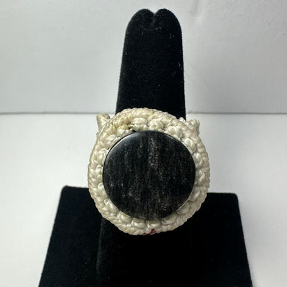 Handmade Woven Ring with Stone